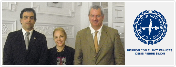 Reunión con el Not. francés Denis Pierre Simon